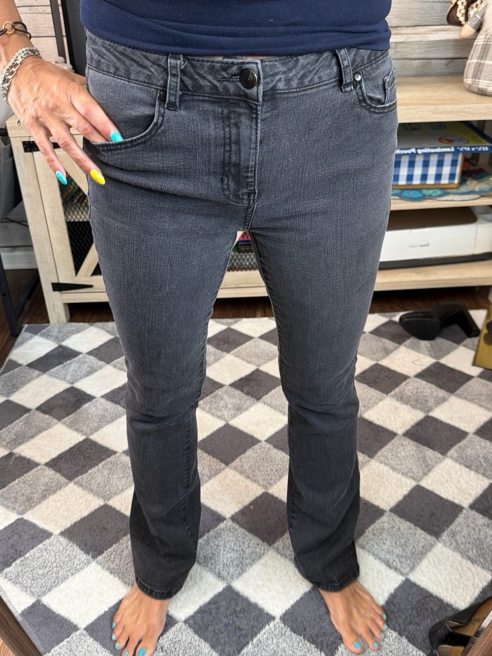 D jeans Black Slim Straight Jeans - Picture 8 of 8